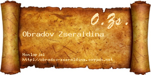 Obradov Zseraldina névjegykártya